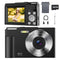 4K Digital Camera for Photography Autofocus, 50MP Vlogging Camera for Youtube with 32GB Card and 180° Flip Screen, 16X Zoom and 1500Mah Rechargeable Battery, Shoot Camera for Teens & Beginners (Black)