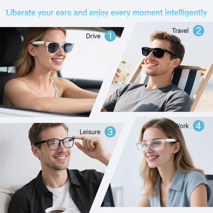 F16 Smart Glasses with Ai Language Translation, Intelligent Interaction, Voice Calling, Dual Type-C Fast Charging, Perfect Gift