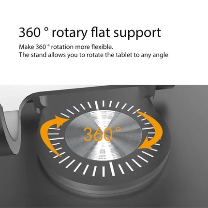 Foldable Mobile Phone Holder 360 Degree Rotating Hollowed Tablet Riser Anti Slip Tablet Holder Height Adjustable for 4.7 - 12 Inch - AIcomStore