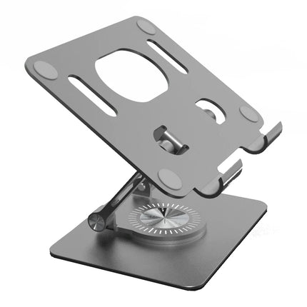 Foldable Mobile Phone Holder 360 Degree Rotating Hollowed Tablet Riser Anti Slip Tablet Holder Height Adjustable for 4.7 - 12 Inch - AIcomStore