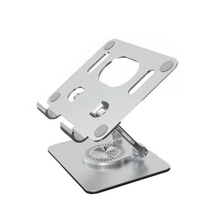 Foldable Mobile Phone Holder 360 Degree Rotating Hollowed Tablet Riser Anti Slip Tablet Holder Height Adjustable for 4.7 - 12 Inch - AIcomStore
