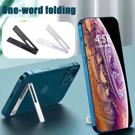 Invisible Ultra Thin Magnetic Mobile Phone Holder Stands Metal Alloy Foldable Cellphone Kickstand Desktop Tablet Bracket Support - AIcomStore