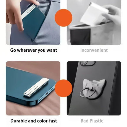 Invisible Ultra Thin Magnetic Mobile Phone Holder Stands Metal Alloy Foldable Cellphone Kickstand Desktop Tablet Bracket Support - AIcomStore