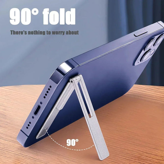 Invisible Ultra Thin Magnetic Mobile Phone Holder Stands Metal Alloy Foldable Cellphone Kickstand Desktop Tablet Bracket Support - AIcomStore