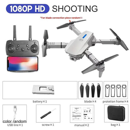 KBDFA 2025 E88 Professional Wide Angle RC Dron HD 4K Camera Mode Foldable Helicopter Aircraft Quadcopter Drone Kid Gift Toys - AIcomStore