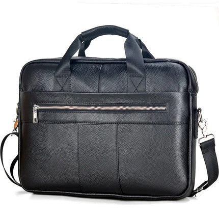 Men Genuine Leather Handbags Casual Leather Laptop Bags Male Business Travel Messenger Bags Men's Crossbody Shoulder Bag - AIcomStore