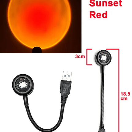 Mini USB Sunset Projection Lamp - AIcomStore