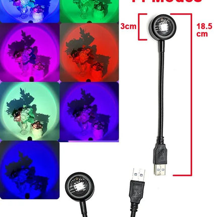 Mini USB Sunset Projection Lamp - AIcomStore