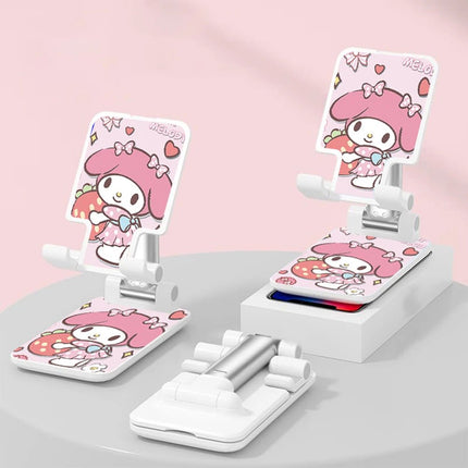 Sanrio Desk Mobile Phone Holder Stand For IPhone IPad Adjustable Desktop Tablet Holder Universal Table Cell Phone Stand - AIcomStore