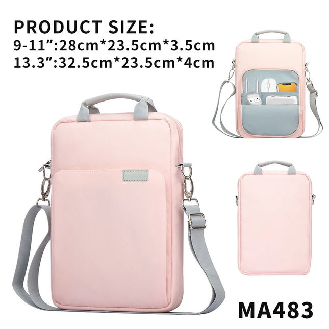 Tablet Shoulder Sleeve Bag For IPad air pro 12.9" , IPad Air 10.9" Surface Go 3/2 Galaxy Tab A 10,Laptop Pouch Handbag Birefcase - AIcomStore