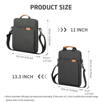 Tablet Shoulder Sleeve Bag For IPad air pro 12.9" , IPad Air 10.9" Surface Go 3/2 Galaxy Tab A 10,Laptop Pouch Handbag Birefcase - AIcomStore