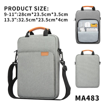 Tablet Shoulder Sleeve Bag For IPad air pro 12.9" , IPad Air 10.9" Surface Go 3/2 Galaxy Tab A 10,Laptop Pouch Handbag Birefcase - AIcomStore