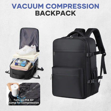 Vacuum Backpack Travel Bag for Men Large Capacity Backpack Business Laptop Backpack Women Men Expandable Backpack School Bag - AIcomStore