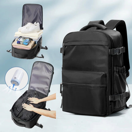 Vacuum Backpack Travel Bag for Men Large Capacity Backpack Business Laptop Backpack Women Men Expandable Backpack School Bag - AIcomStore