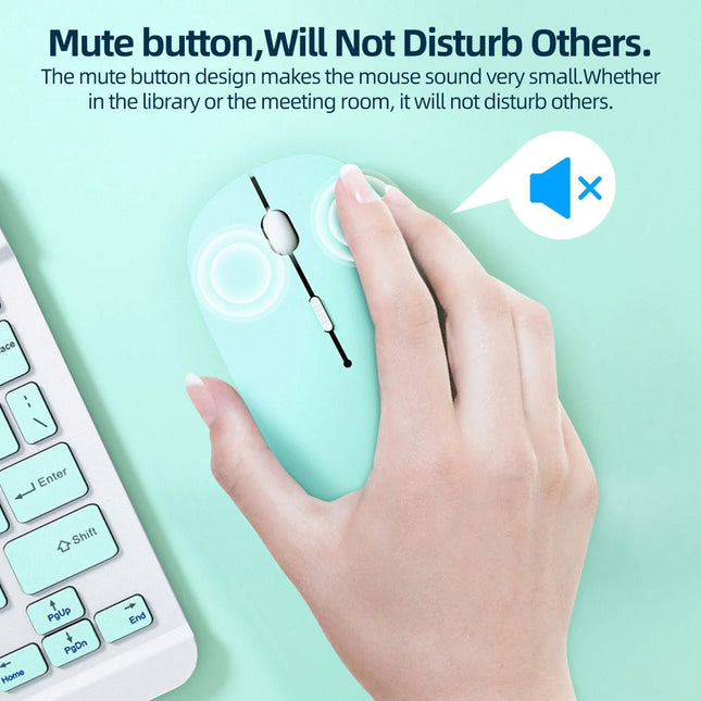 Wireless Bluetooth Mouse For iPad Samsung Huawei Lenovo MiPad Android Windows Tablet Battery Mouse For Laptop Notebook Computer - AIcomStore